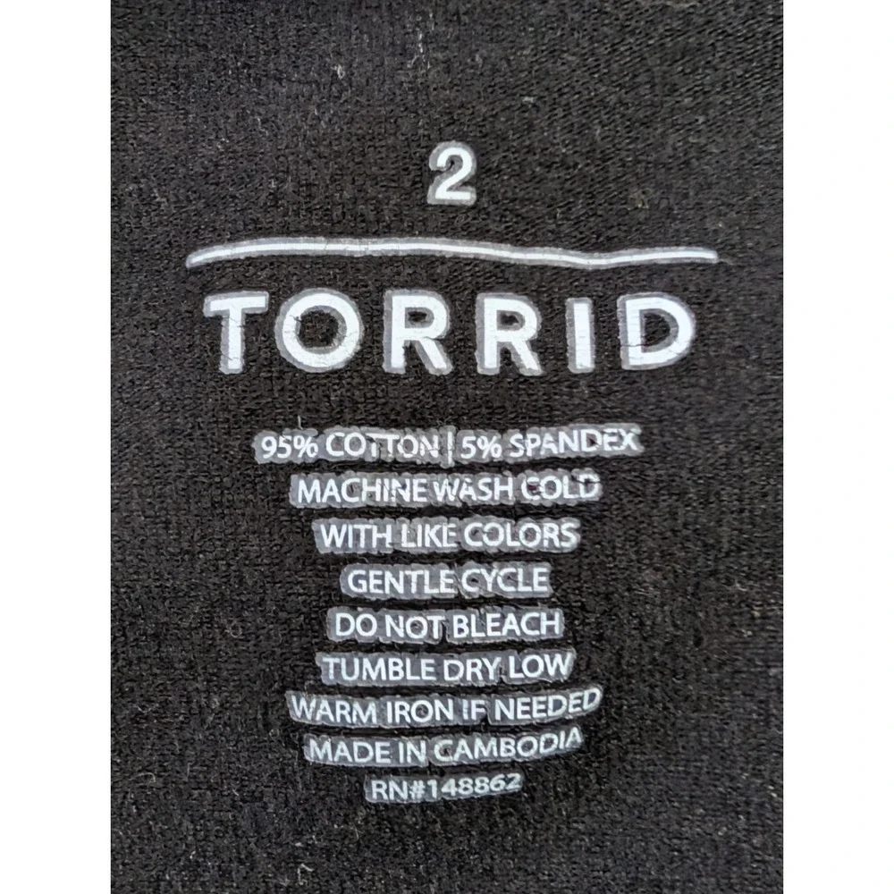 Torrid Leggings Womens 2 2X Black White Plaid Cropped Stretch Pull On Academia